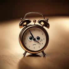 몸속에서-울리는-작은-알람-시계가-의문을-던지는-귀여운-3D-이미지