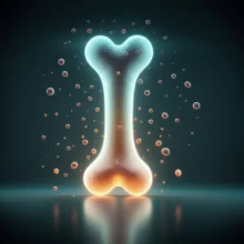 건강하게-빛나는-뼈와-영양소-입자들이-부드럽게-감싸는-모습