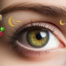 눈-주변에-스트레스,-수면-부족,-영양-부족을-상징하는-아이콘이-있는-눈꺼풀-떨림-이미지