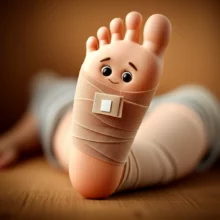 발목이-편안하게-감싸여-안도하는-모습