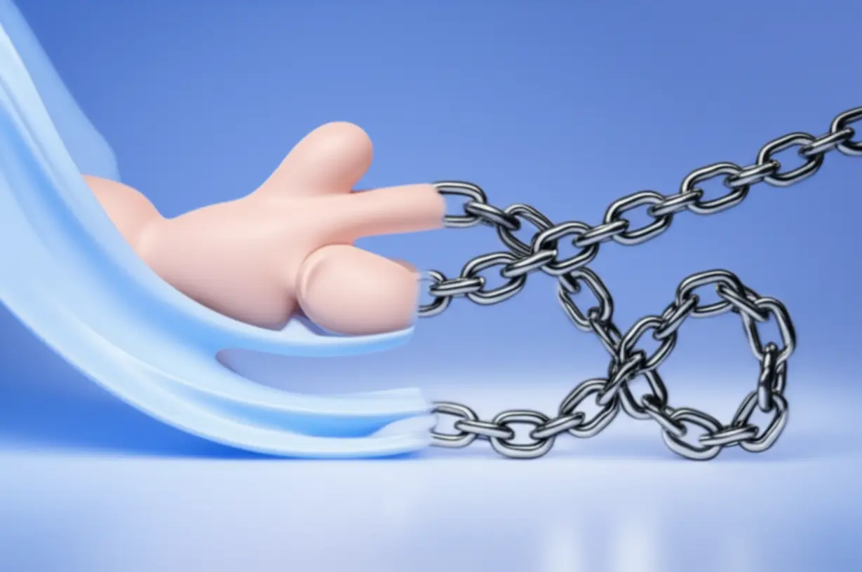 Cute-3D-illustration-showing-quick-relief-on-one-side-and-dependency-chains-on-the-other.