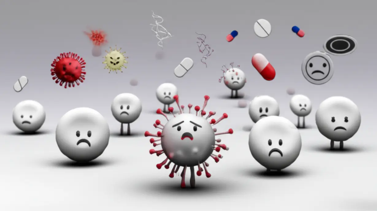 귀여운-3D-면역-세포에-영향을-주는-다양한-원인들의-일러스트