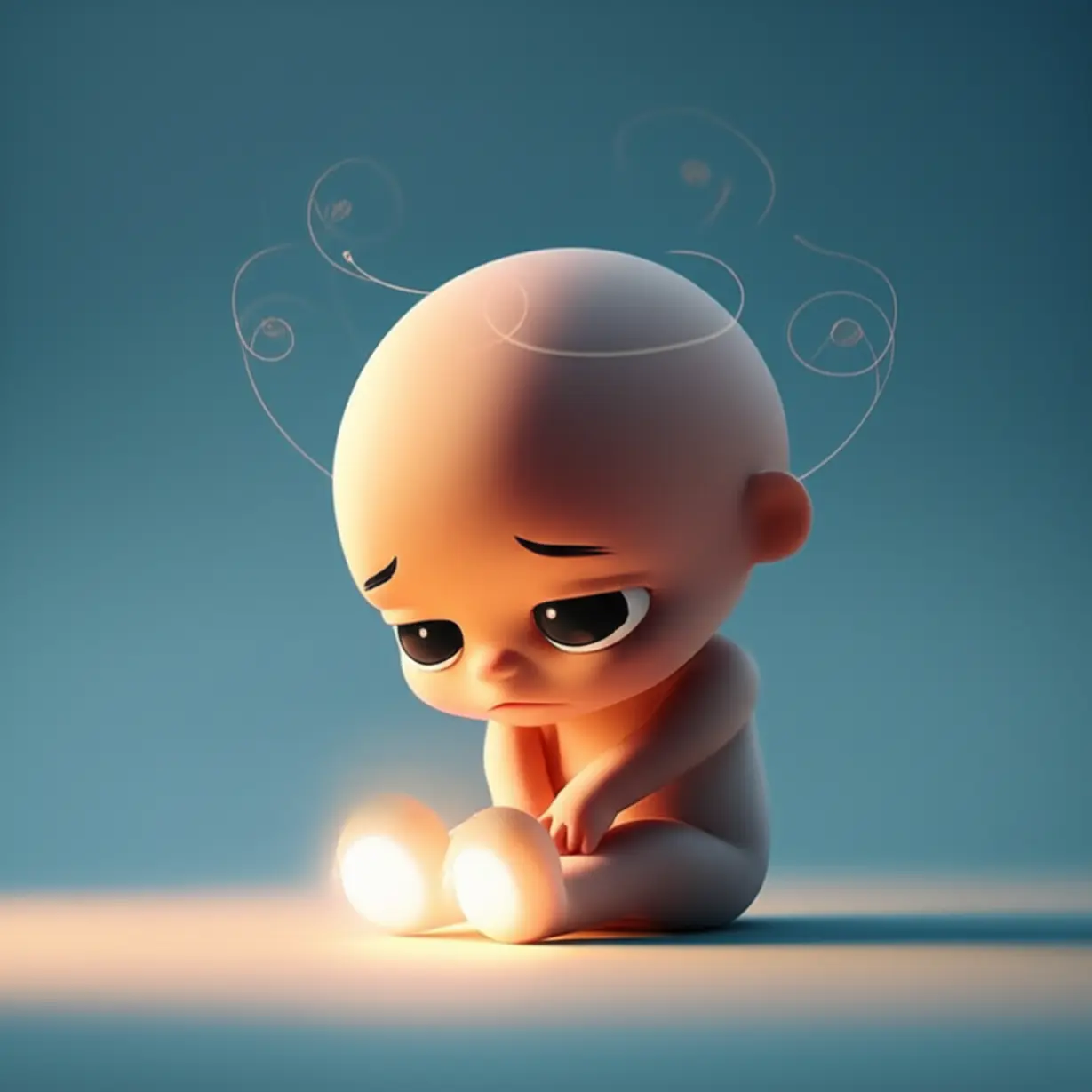 스트레스와-피로로-인해-발에-이상-증상을-느끼는-듯한-귀여운-3D-캐릭터-이미지