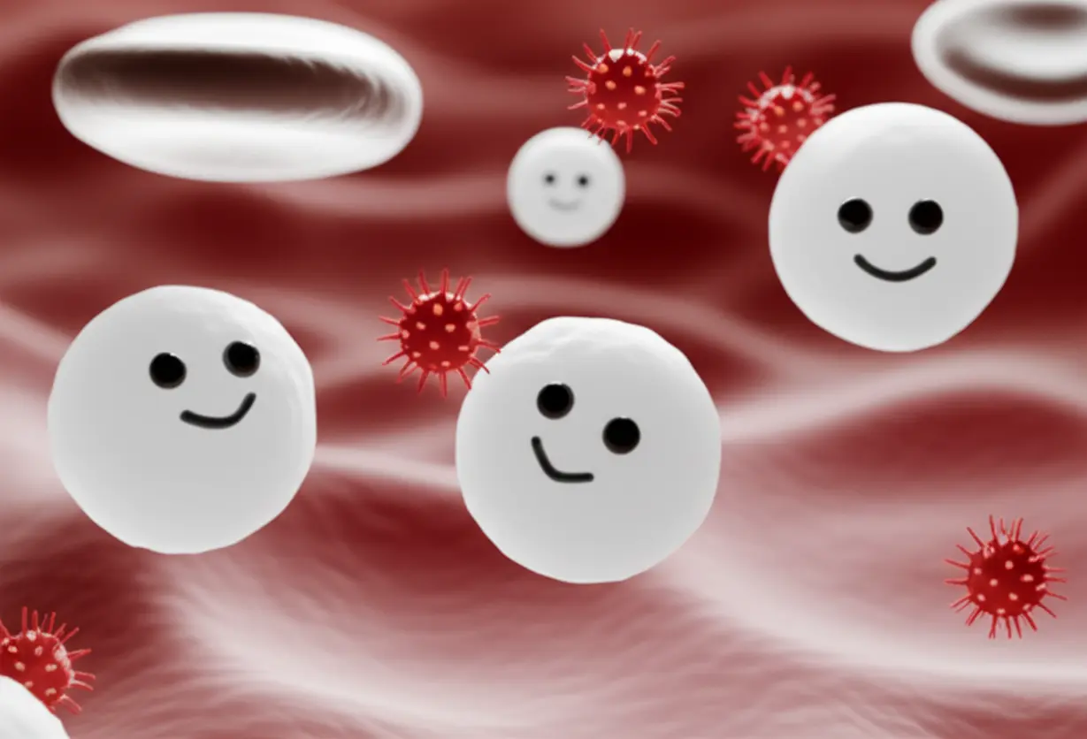 귀여운-3D-백혈구들이-병원체와-싸우는-모습의-일러스트