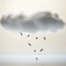 Cute-3D-illustration-showing-pills-moving-away-from-a-calm,-cloud-like-mind.