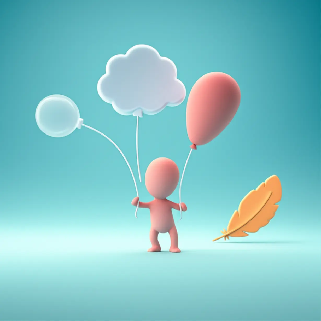 Cute-3D-illustration-depicting-abstract-symbols-for-cognitive-issues,-fatigue,-and-physical-discomfort.