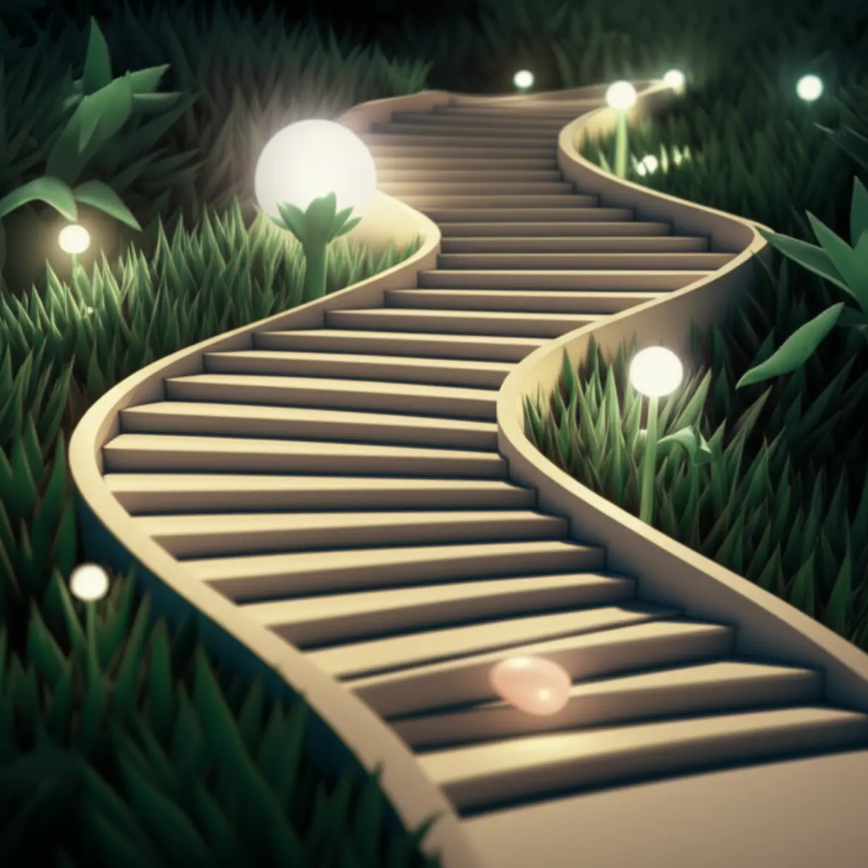 Cute-3D-illustration-showing-a-gentle-path-or-staircase-for-gradual-reduction-with-supportive-symbols.