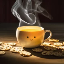따뜻한-김이-피어오르는-찻잔과-말린-연근-조각들이-건강한-기운을-내뿜는-귀여운-3D-이미지