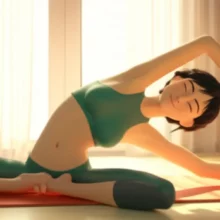 평화로운-공간에서-평온하게-스트레칭하는-사람의-모습