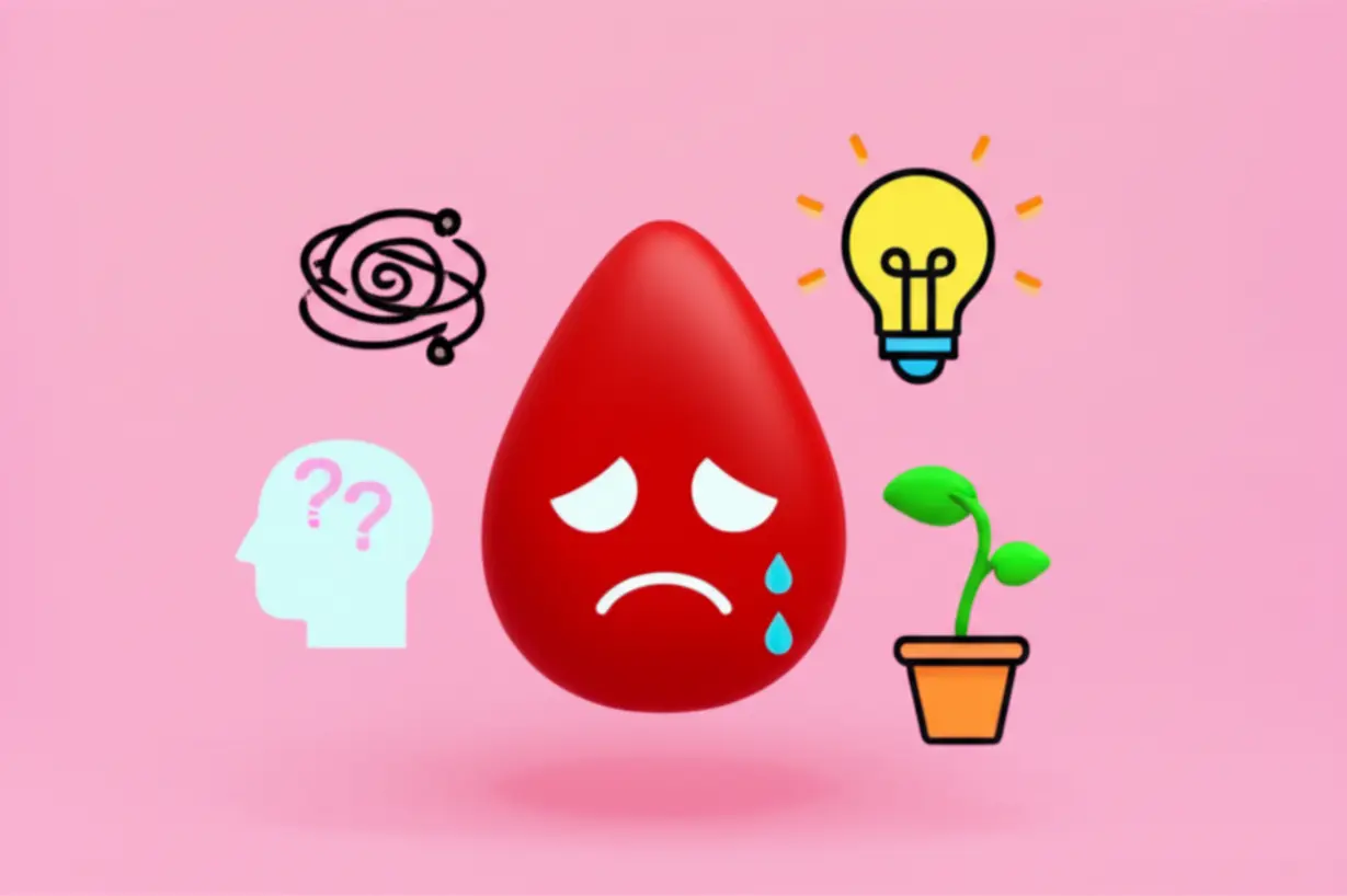 Icons-representing-symptoms-like-dizziness-and-fatigue-around-a-red-blood-cell-icon.