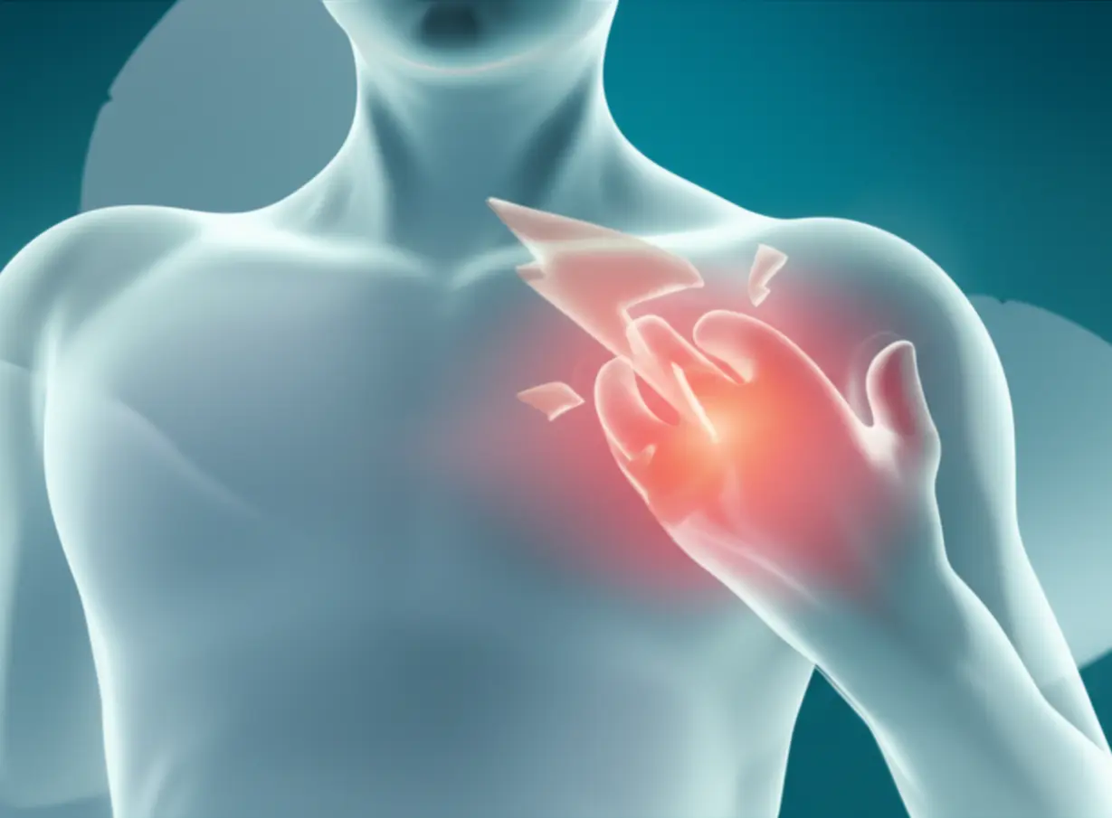 A-cute-3D-illustration-depicting-symbols-of-sharp-pain-and-anxiety-around-the-chest-area.