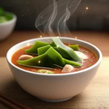 A-glowing-bowl-of-seaweed-soup,-symbolizing-health-and-comfort.