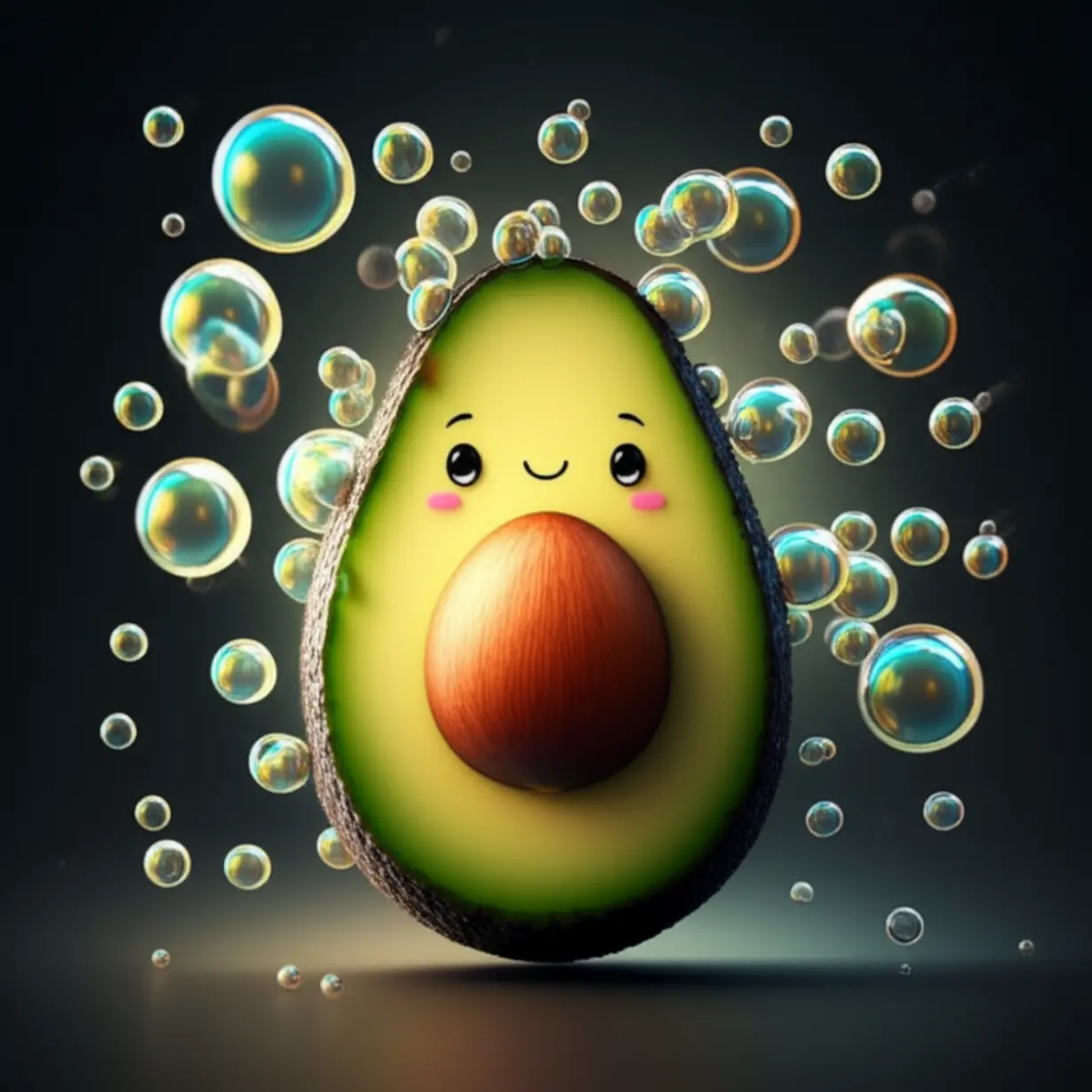완벽하게-후숙된-아보카도에서-빛이-나며-잠재력을-드러내는-3D-이미지