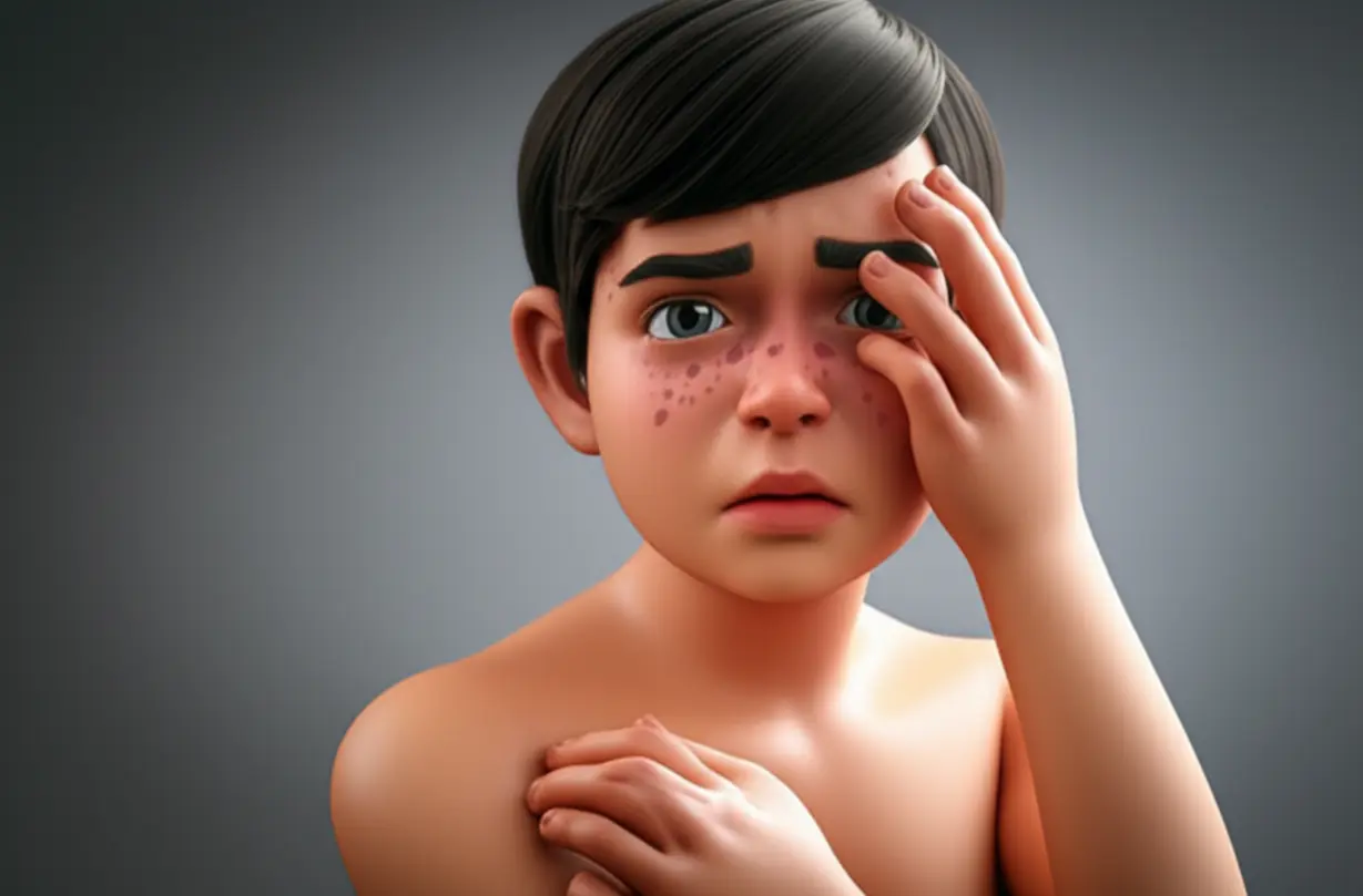 피로하고-가려움을-느끼는-사람