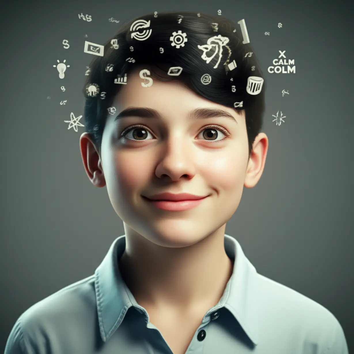 명확하고-밝은-정신을-가진-사람,-집중과-평온을-상징하는-기호들이-머리-주위에-떠다니며-상쾌하고-생산적인-모습을-보여줍니다.