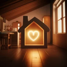 포근한-집-안에-건강한-심장을-상징하는-빛나는-하트가-있는-이미지.