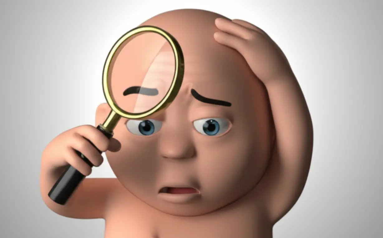 두피에-문제가-없어-보이는데도-통증을-느끼는-사람이-혼란스러워하는-모습