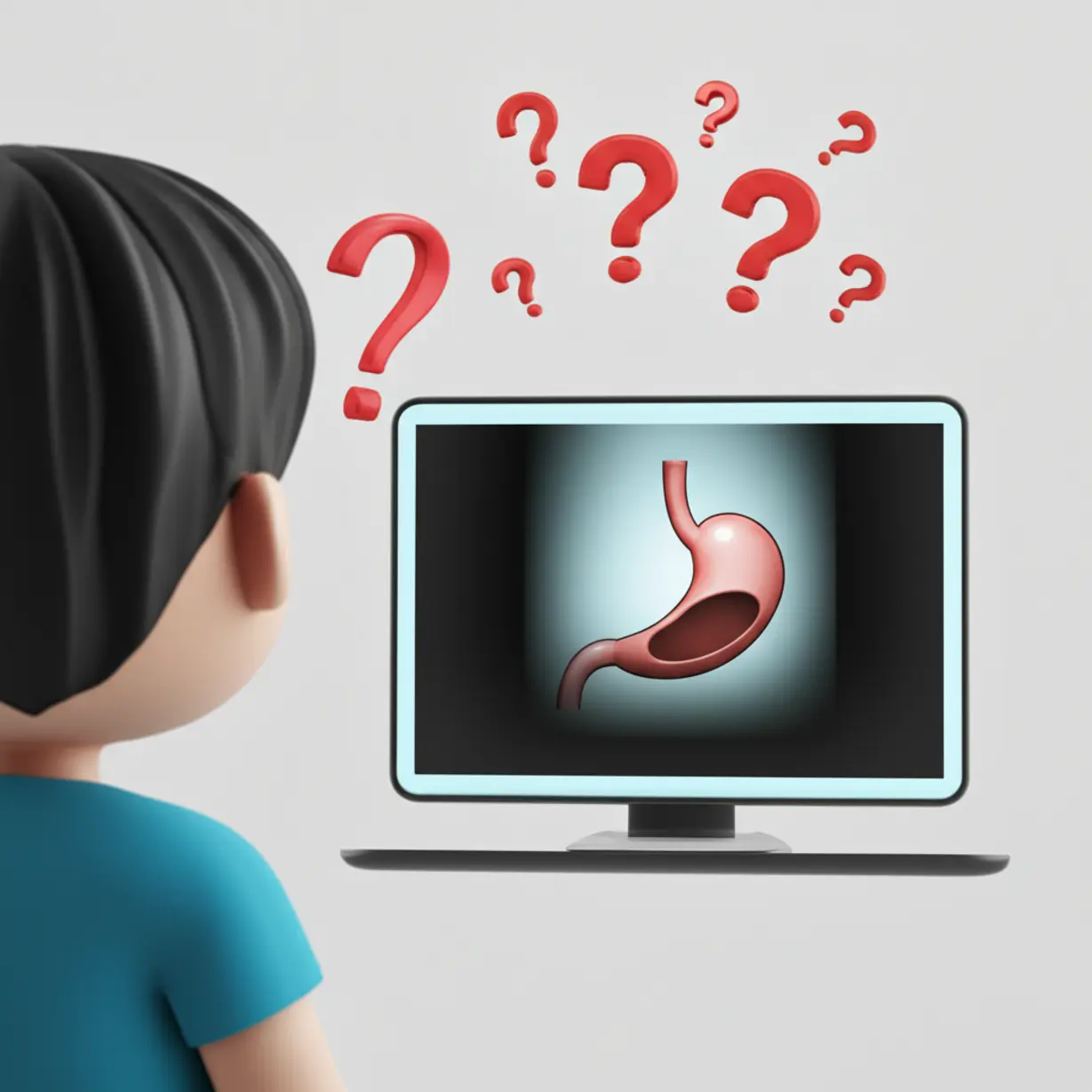 정상적인-위-스캔을-보며-혼란스러워하는-사람의-귀여운-3D-이미지