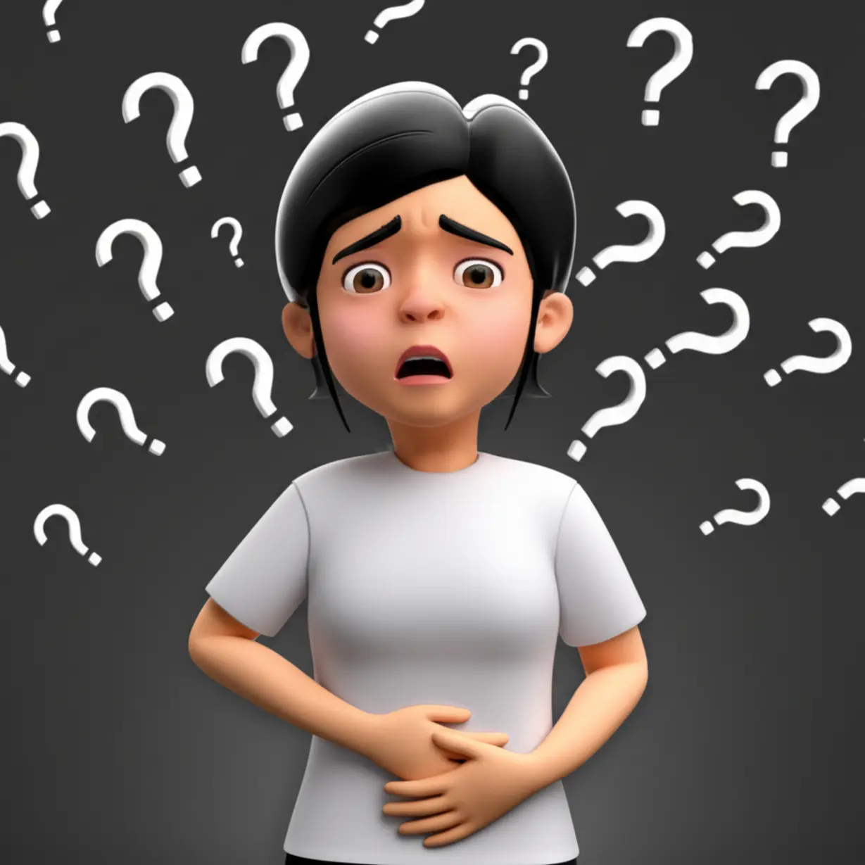 속-불편함에-의아해하며-배를-잡고-있는-사람