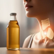 따뜻한-배도라지즙-한-병이-목을-편안하게-감싸주는-듯한-3D-이미지