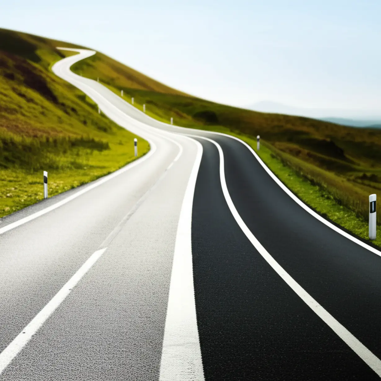 A-fork-in-a-road,-one-path-bright-and-clear,-the-other-dark-and-winding,-illustrating-the-impact-of-early-health-decisions.