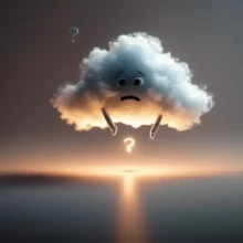 A-cute-3D-anthropomorphic-cloud-with-a-question-mark-wondering-about-a-light-in-its-belly,-symbolizing-unknown-bodily-signals.