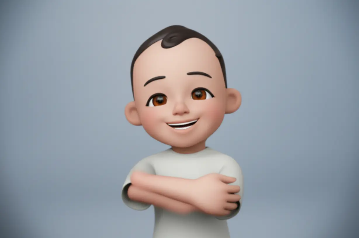 가볍고-편안한-옷을-입은-날씬하고-행복한-3D-캐릭터가-활기차게-스트레칭하며-미소-짓고-있습니다.