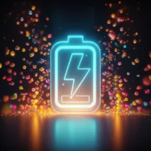 에너지-가득한-배터리-아이콘이-활기찬-빛을-내는-모습