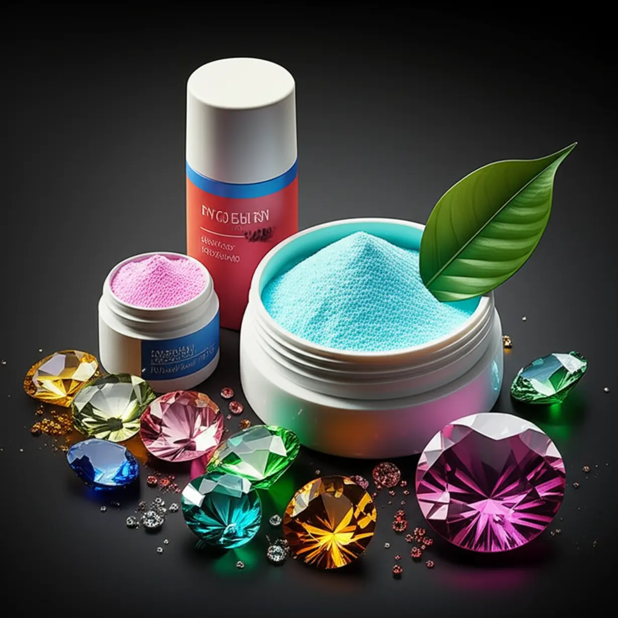 Various-foot-care-products-like-spray,-powder,-and-a-foot-bath-bowl,-depicted-as-essential-tools.