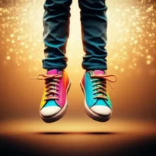 가볍고-활기찬-다리를-상징하는-귀여운-만화-다리-한-쌍이-밝게-빛나는-이미지