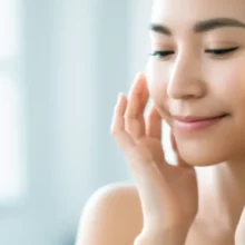 건강하고-윤기-나는-피부를-부드럽게-만지는-사람의-3D-이미지