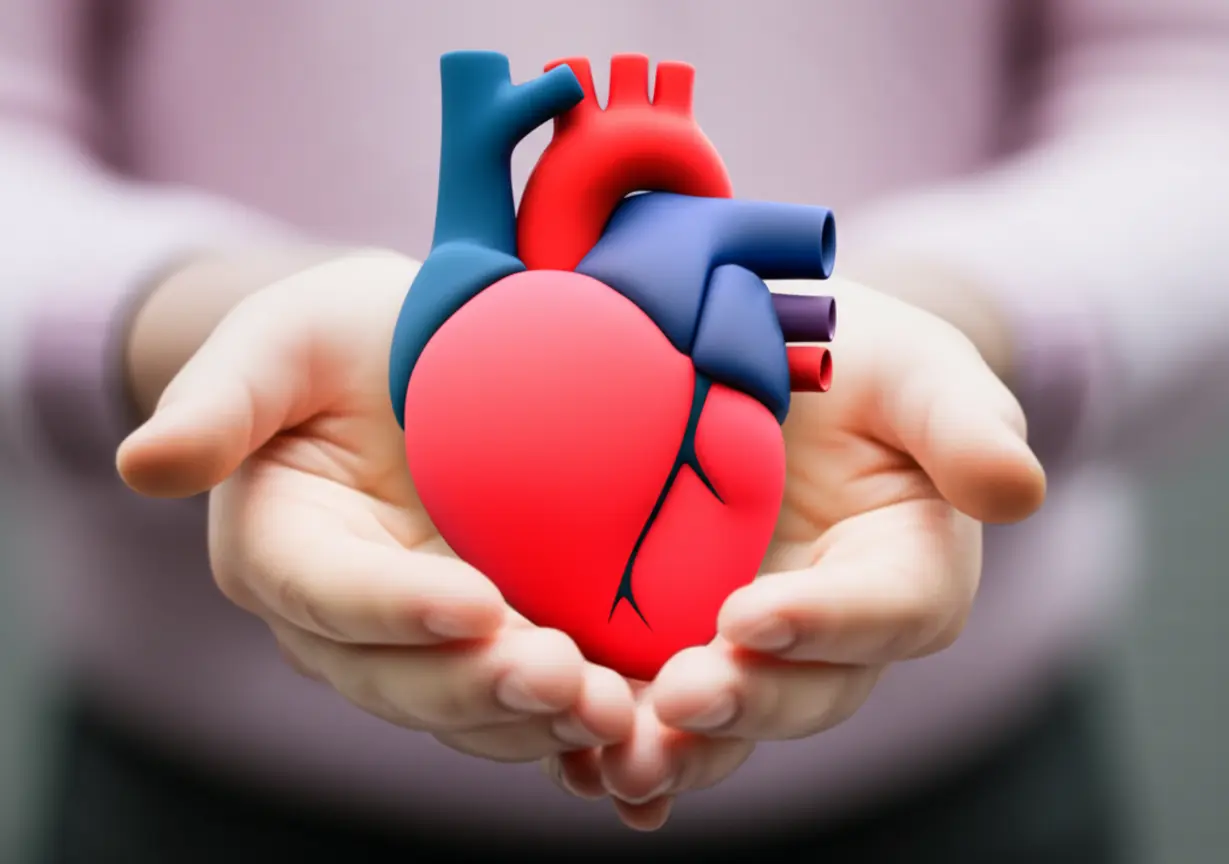 작고-부드러운-손이-건강하고-활기찬-3D-하트를-돌보고-있으며,-주변에는-차분하고-긍정적인-에너지가-감돌고-있다.