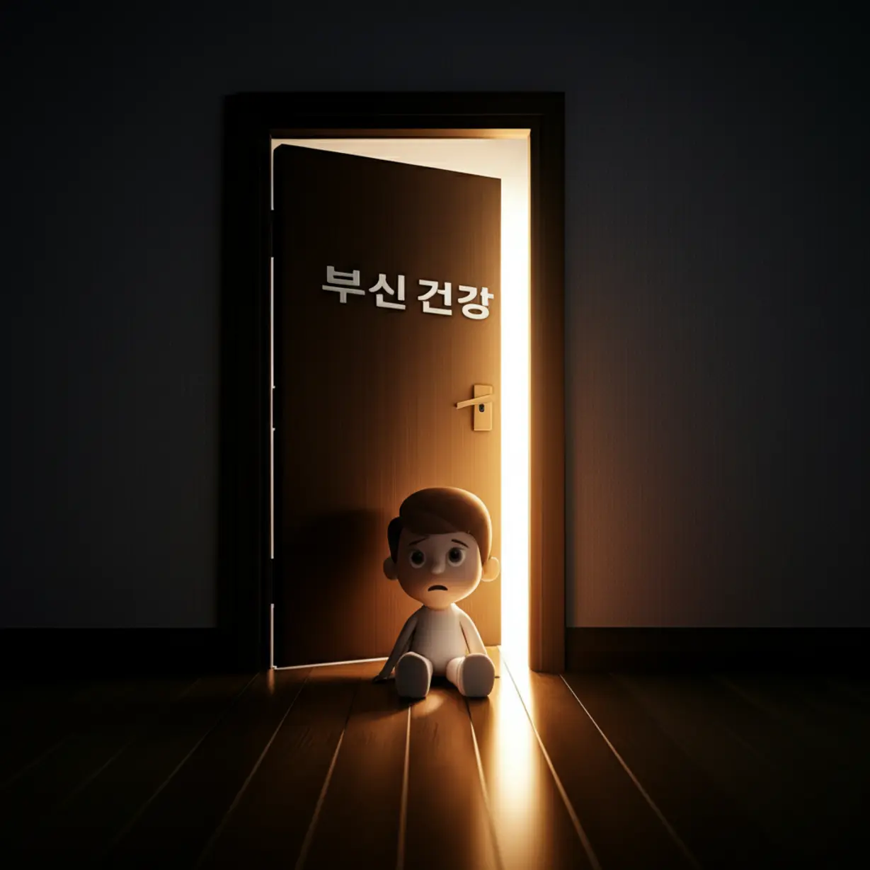 어두운-방에서-피곤한-표정으로-앉아있는-사람과-