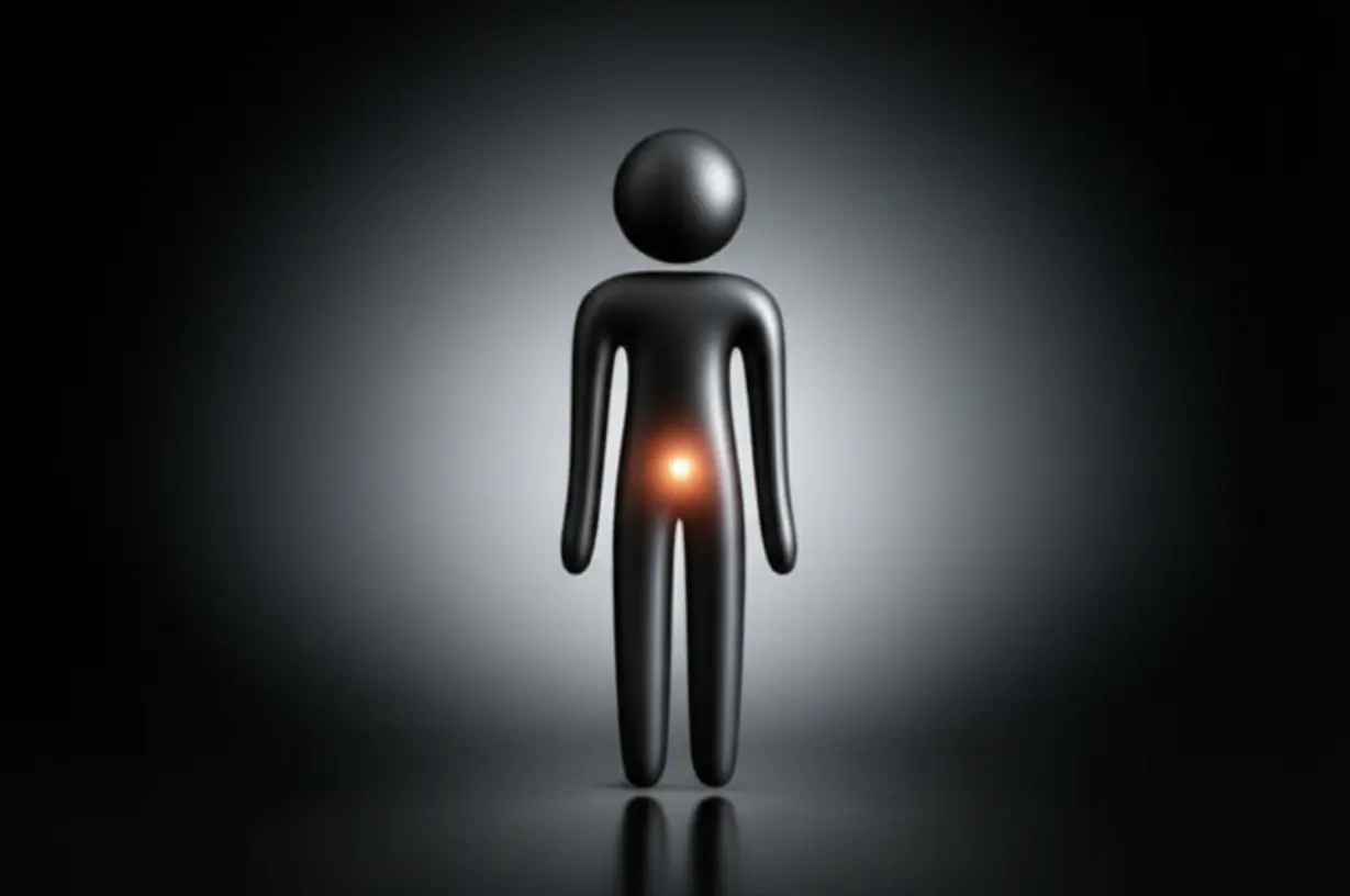 귀여운-3D-사람-실루엣에-건강-이상-신호를-나타내는-작은-깜빡이는-불빛