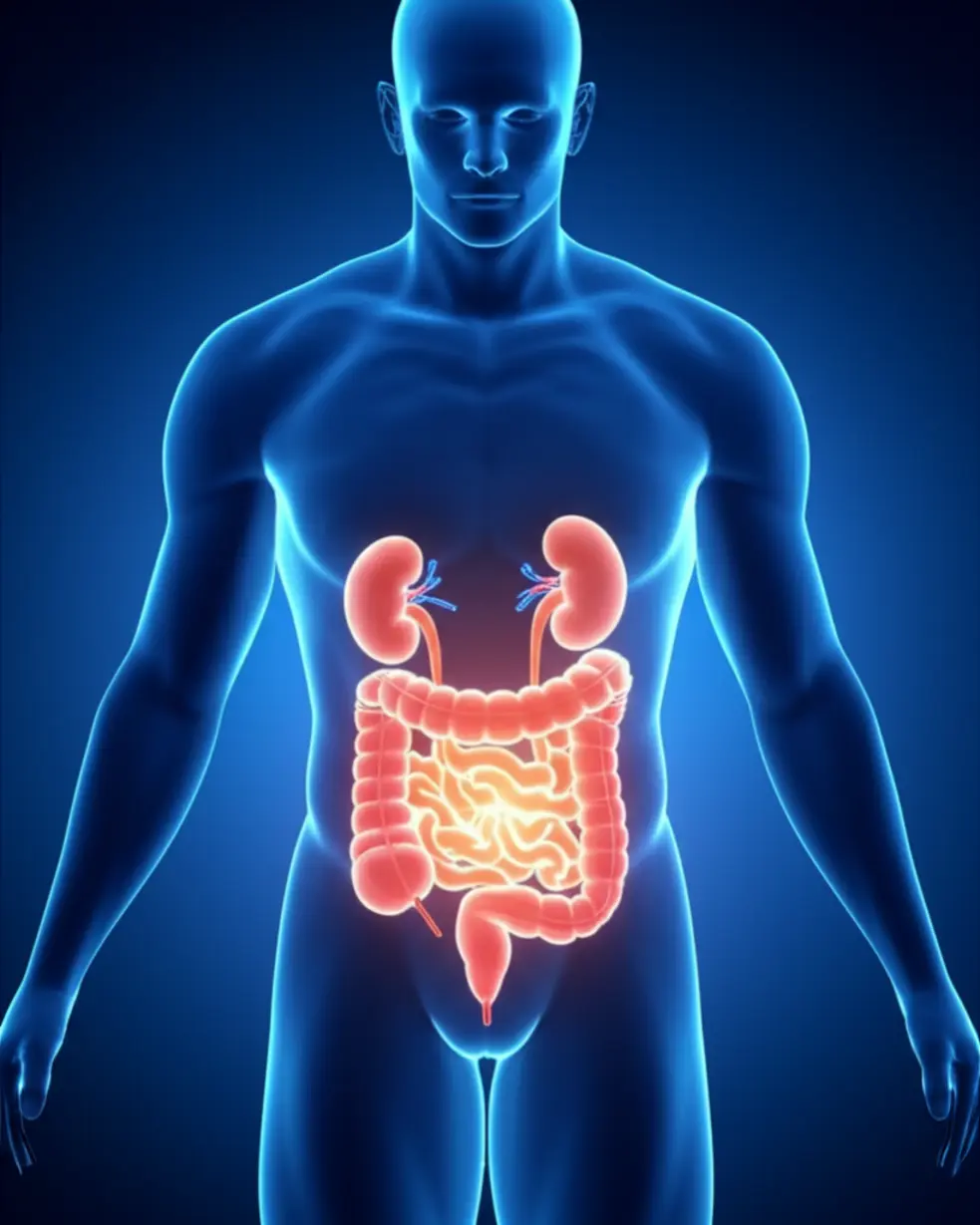 Abstract-representation-of-internal-organs-like-the-large-intestine,-kidney,-spleen,-and-female-reproductive-organs-glowing-within-a-translucent-human-torso,-highlighting-their-hidden-nature.