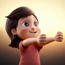 A-happy-person-feeling-refreshed-and-healthy,-stretching-gracefully.