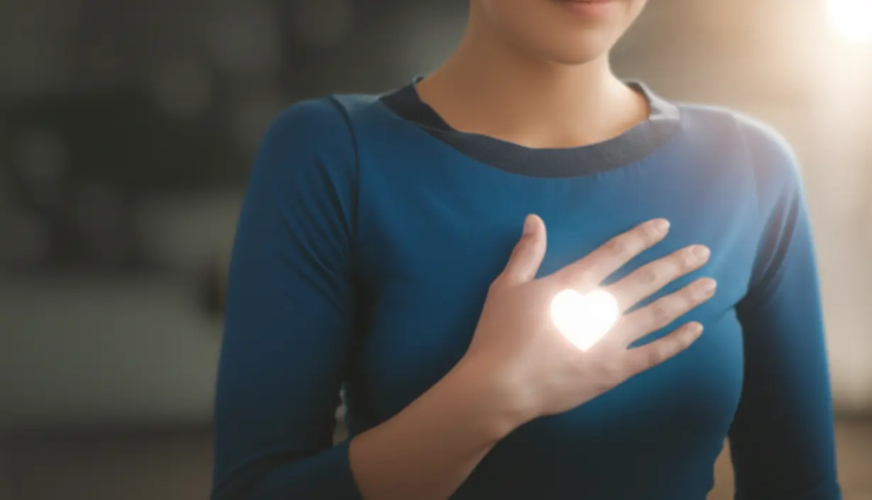 한-사람이-가슴을-부드럽게-만지고-있고,-빛나는-하트-심볼이-내면의-평화와-자기-인식을-나타내며-부드러운-빛에-둘러싸여-있는-모습