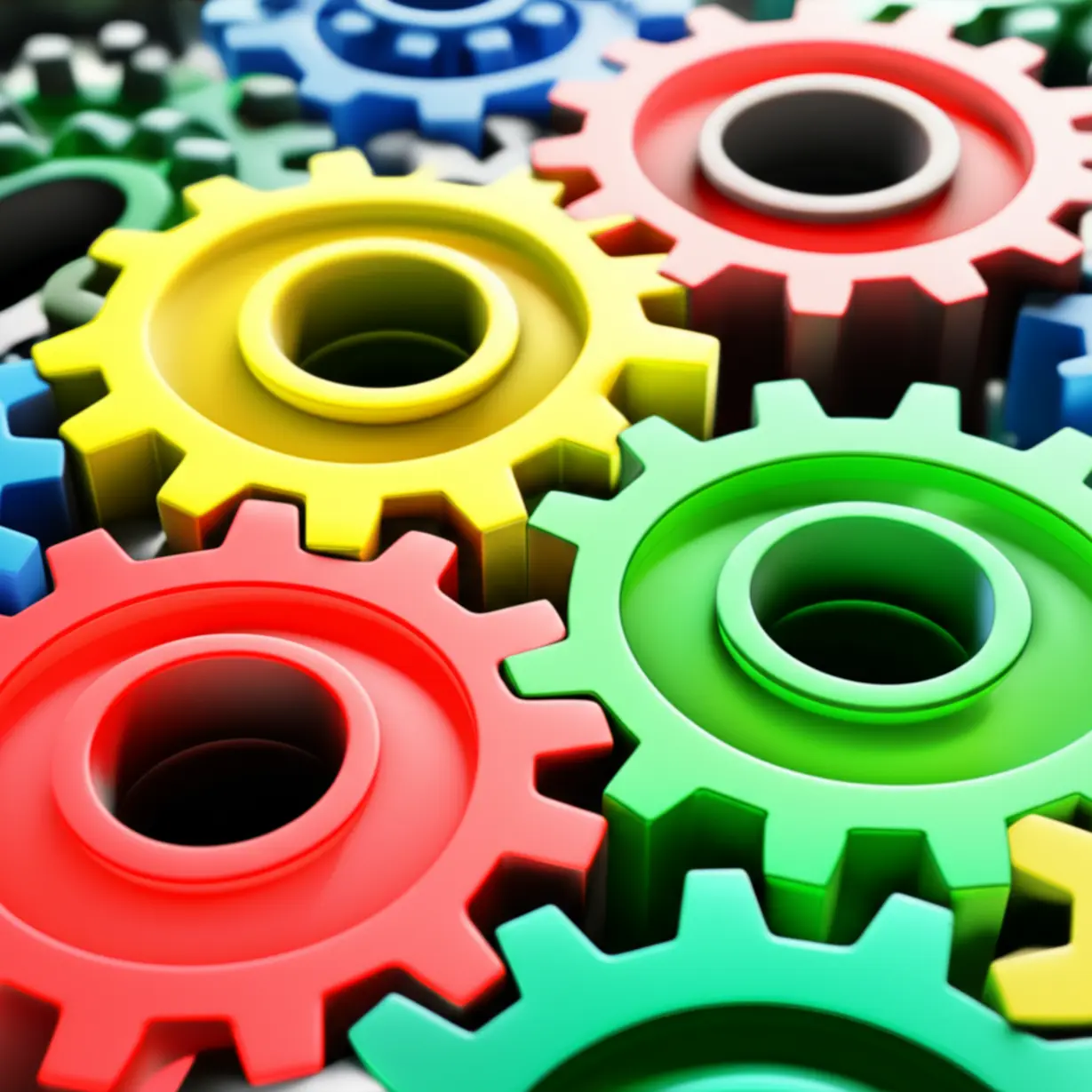 서로-연결된-톱니바퀴들이-살짝-어긋나-있는-모습으로,-신체-각-부분이-귀에-미치는-영향을-상징하는-귀여운-3D-이미지