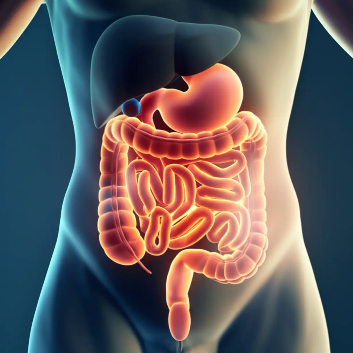 건강하고-빛나는-장이-깨끗하고-편안한-피부와-연결된-귀여운-3D-인간-상체-이미지