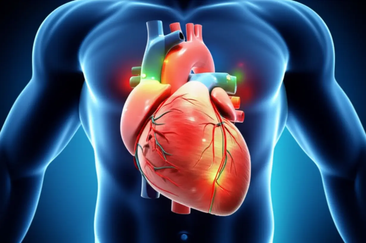 인체-내부에서-미묘하게-경고등이-깜빡이는-심장과-주요-장기들,-건강-위험-신호에-대한-주의를-상징