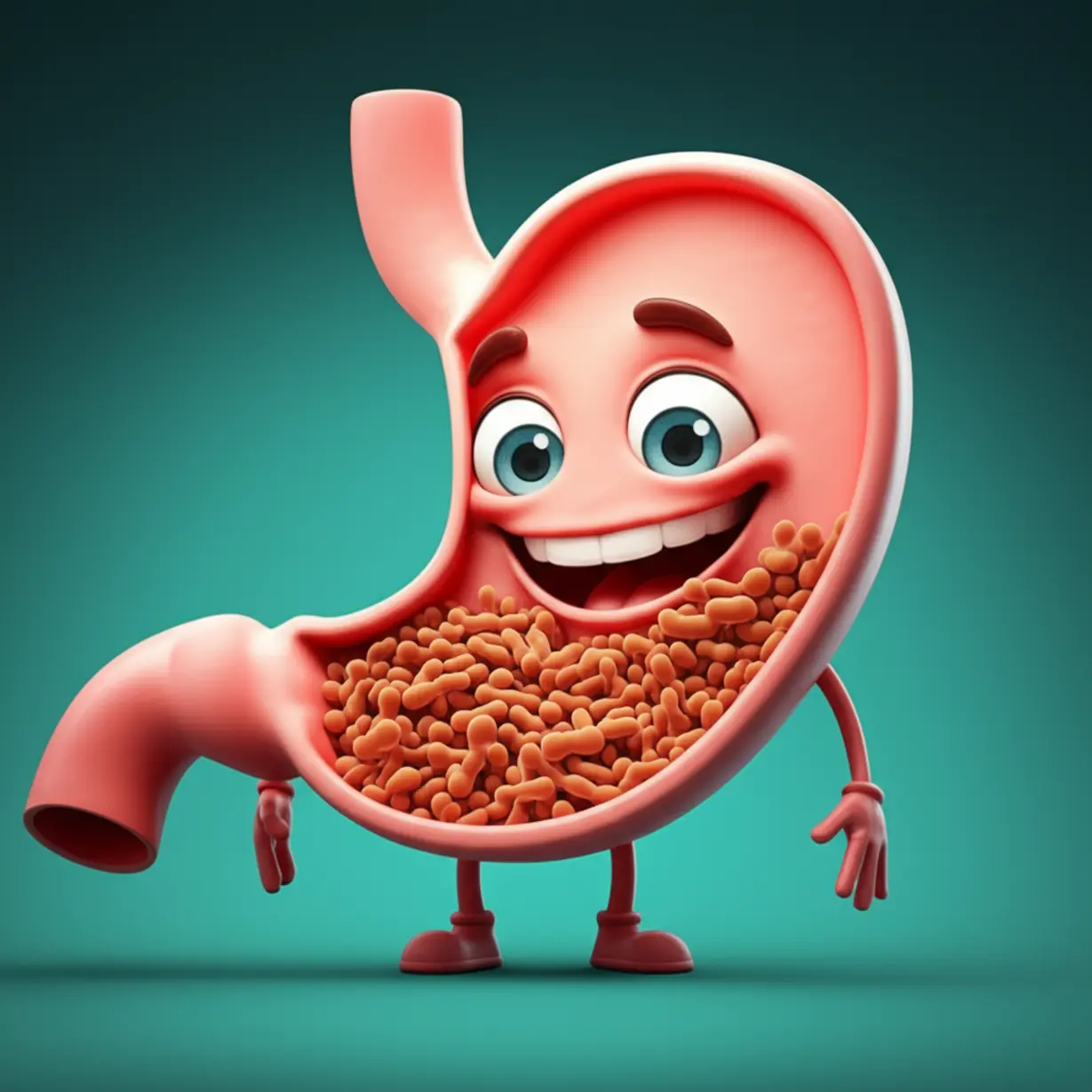 작고-귀여운-효소들과-함께-즐거워하는-위장-캐릭터