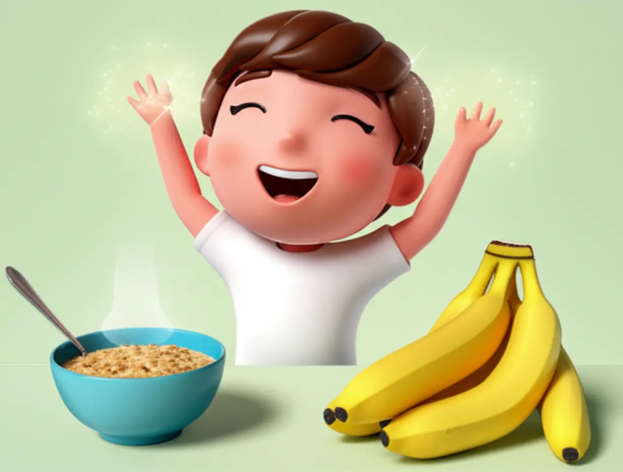 건강한-음식과-함께-휴식을-취하는-행복한-3D-캐릭터