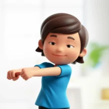 속이-편안해져-가볍게-스트레칭하며-미소-짓는-사람