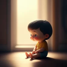 아늑한-방에서-차분하게-앉아-몸의-신호에-귀-기울이는-사람의-귀여운-3D-이미지