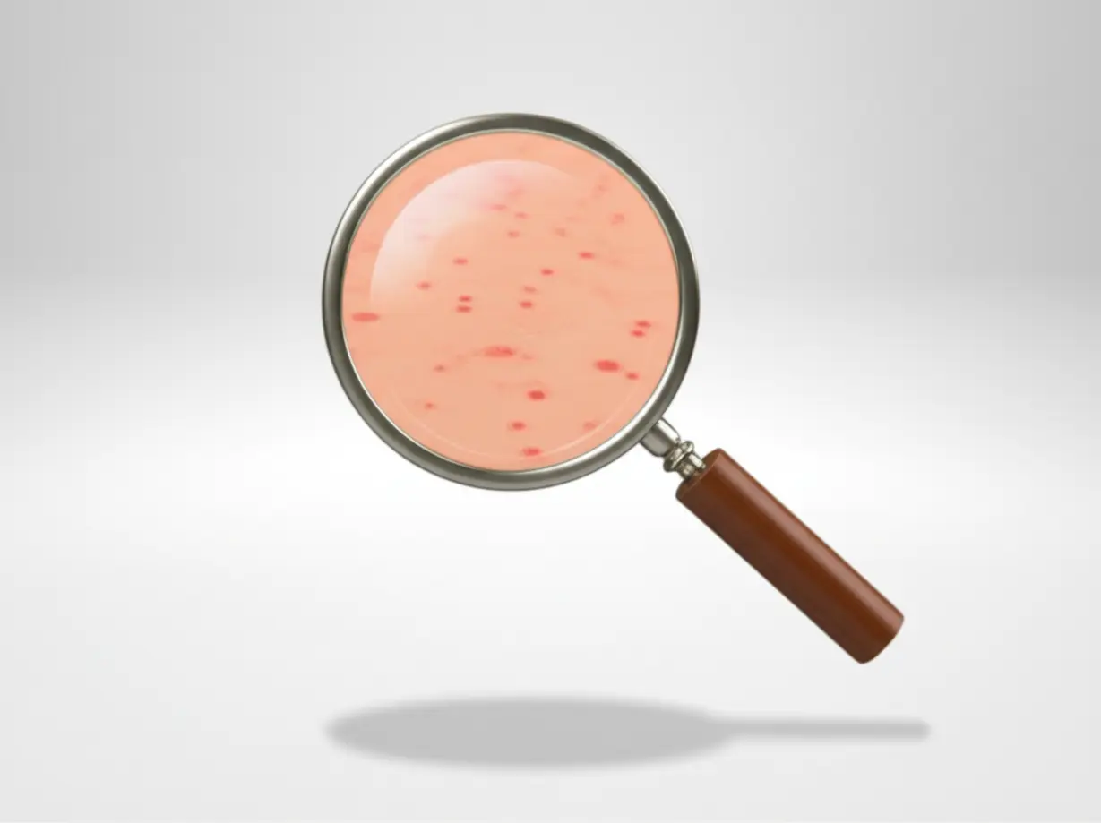 피부의-미묘한-이상-신호를-확대해서-보여주는-귀여운-3D-돋보기-이미지