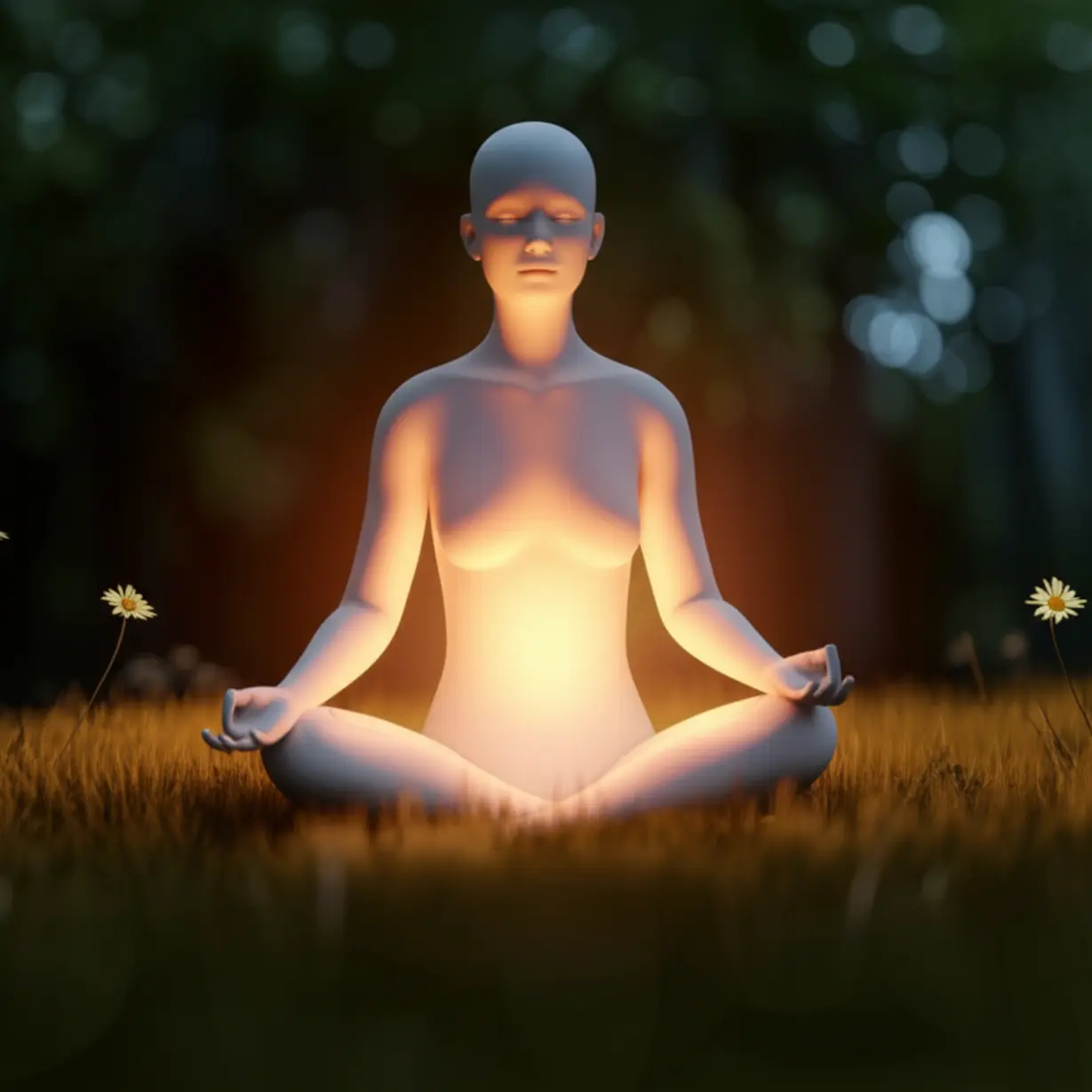 고요한-환경에서-평화롭게-명상하며-몸-전체에서-따뜻한-빛이-발산되는-사람