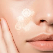 A-cute-3D-illustration-of-healthy,-radiant-skin-with-internal-gears-representing-metabolic-balance.