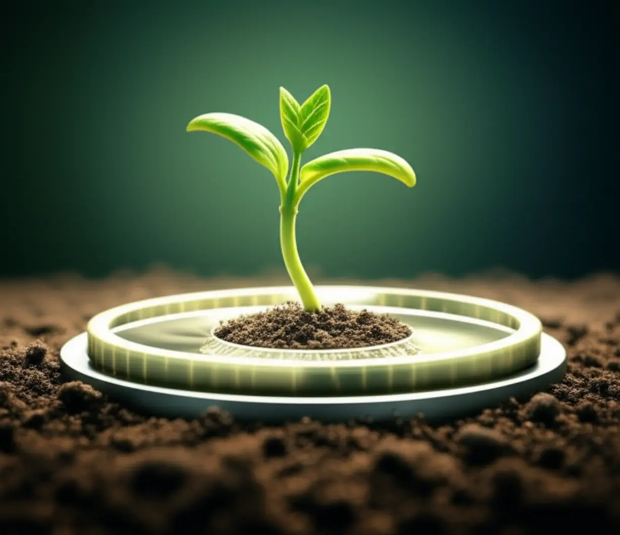 A-3D-illustration-of-a-vibrant-sprout-growing-through-a-glowing,-circular-mechanism,-symbolizing-balanced-metabolism-and-renewed-vitality-from-within.