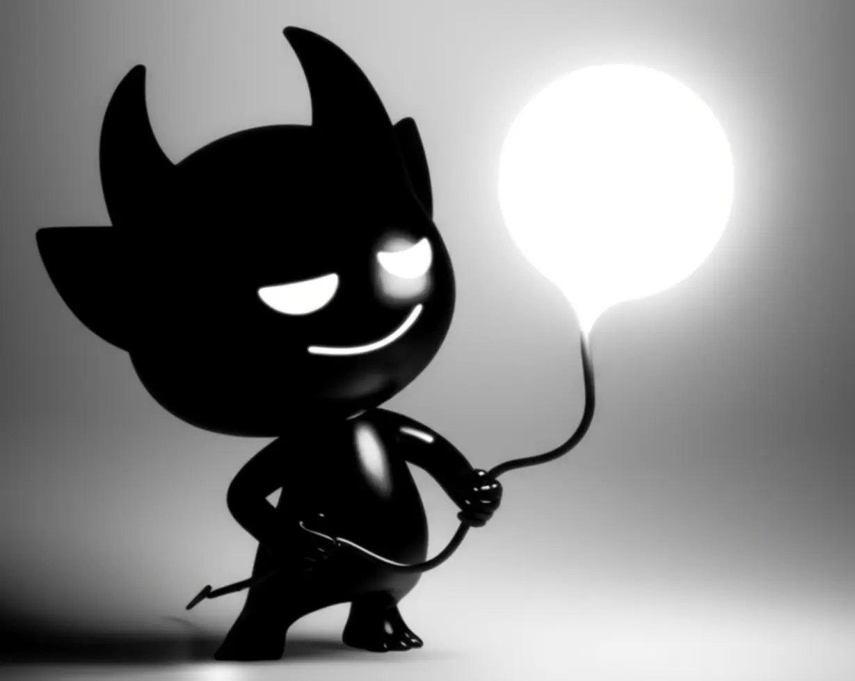 장난기-가득한-작은-그림자-요정이-밝은-에너지-구슬에서-빛을-살짝-빼내는-모습