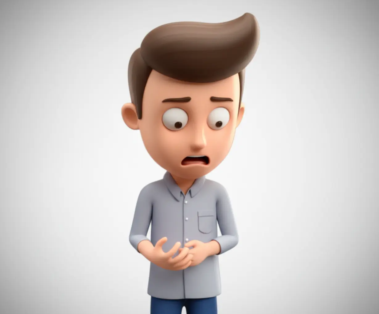 반복적인-마우스-클릭으로-팔이-아파-놀라는-귀여운-3D-이미지